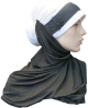 Hijab moderne bonnet Noir et hijab blanc