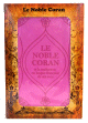 Coffret Cadeau Le Noble Coran et la traduction en langue francaise de ses sens (bilingue francais/arabe) - Edition de luxe couverture cartonnee en cuir rose pour femmes