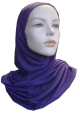 Hijab violet une piece simple