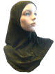 Hijab noir paillete vert