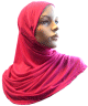 Foulard hijab 1 piece de couleur rose