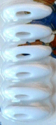 Pack de 6 jolies epingles en plastique Blanc