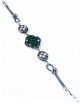 Bracelet artisanal pour femme avec jolies pierres en couleur vert