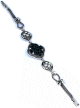 Bracelet artisanal pour femme avec jolies pierres en couleur noir