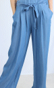 Pantalon decontracte avec ceinture - Couleur Bleu Jean