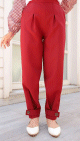 Pantalon femme classique et casual (Mode Pret a porter Hijab France) - Couleur Bordeaux