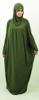 Jilbab ample une piece - Marque Best Ummah (Boutique Jilbeb femme musulmane) - Couleur Vert foret