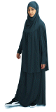 Jilbab Sport ample deux pieces (Cape + Jupe) pour femme - Marque Best Ummah - Couleur bleu petrole
