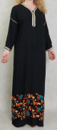 Robe maxi-longue brodee sobre et elegante pour femme - Plusieurs couleurs disponibles