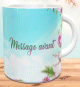 Mug avec prenom/message personnalisable (Tasse fleurs et ciel bleu)
