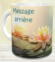 Mug lotus rose sur lac - Tasse avec deux messages personnalises - Couche de soleil