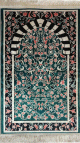 Tapis de priere de luxe anti-derapant de couleur Vert et Noir avec motifs (70 x 115 cm)