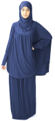 Jilbab Sport ample deux pieces (Cape + Jupe) pour femme - Marque Best Ummah - Couleur indigo