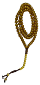 Chapelet - Sebha - 99 perles dorees avec 2 separateurs ronds argentes et ponpon a billes jaunes