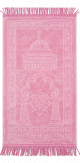 Tapis bébé enfant musulman couleur rose clair avec motif mosquée Tapis bebe enfant musulman couleur rose clair avec motif mosquee