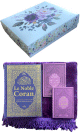 Coffret Cadeau Femme Musulmane "Harmonie Spirituelle" (Coran bilingue francais/arabe - Tapis - Livres assortis) - Couleur mauve