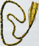 Chapelet "Sebha" a 99 perles de couleur jaune et marron marbre