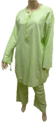 Ensemble "Ikram" vert clair (tunique et pantalon)
