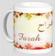 Mug prenom arabe feminin "Farah" -